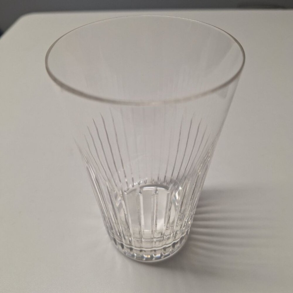 Crystal Maastricht Holland Water Glass 5 Inch Tall Clear Vertical Lines